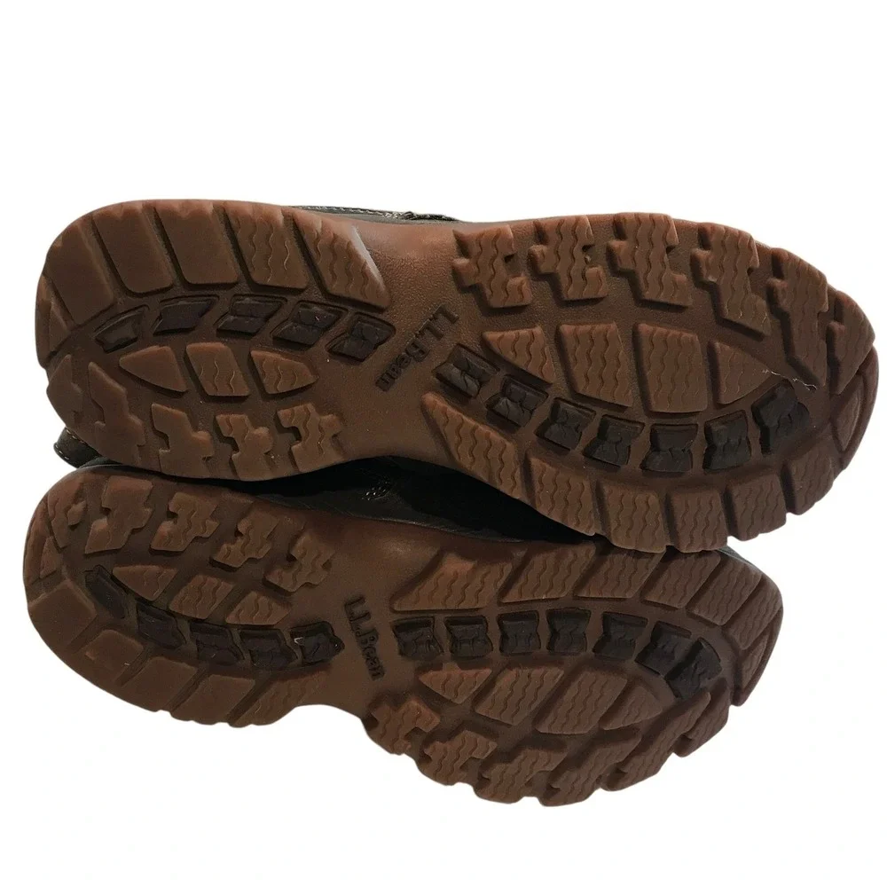 LL Bean Men Waterproof Low Ankle Boots Brown Pull On Outdoor‎ Size 7.5